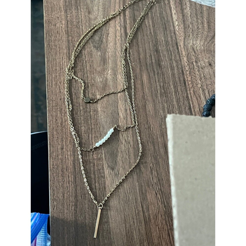 Layered 3 layer Gold color necklace for women fashion accessories jewelry